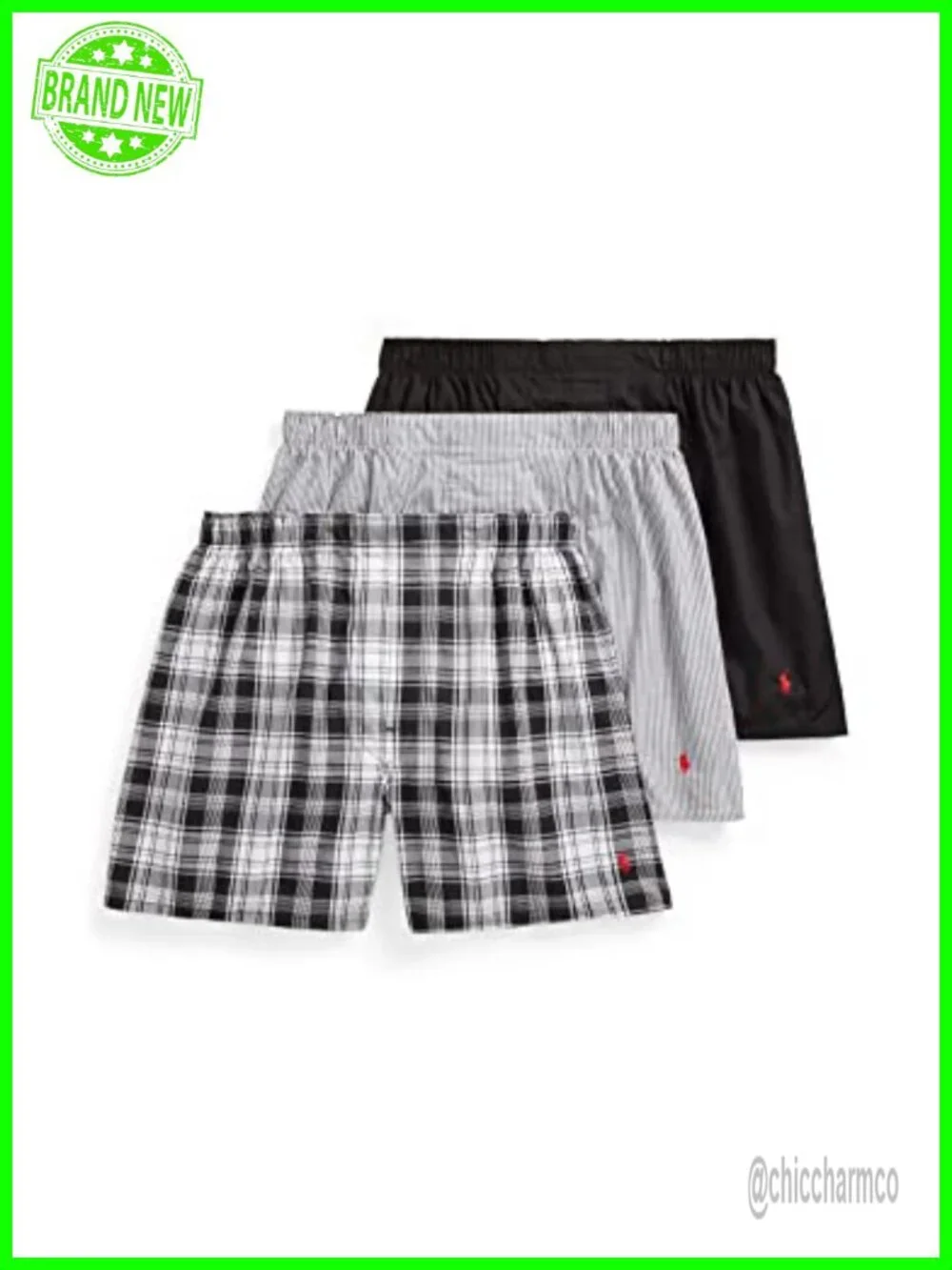 3-Pack Classic Fit Cotton Woven Boxer Shorts Men's Underwear
